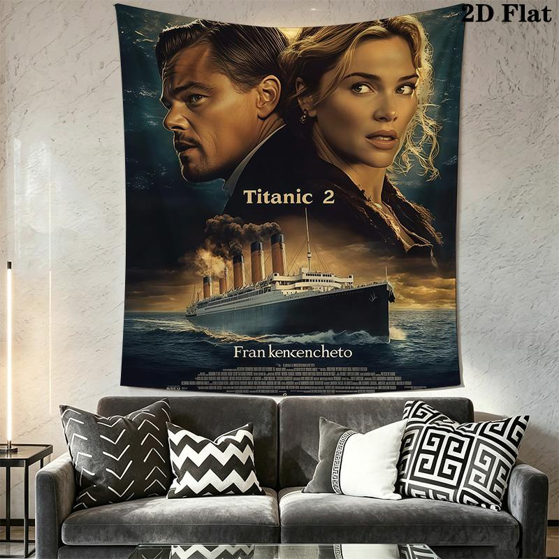 Titanic Movie Poster Tapestry Wallmounted Background Cloth Wall Decoration Wall Covering Decoration Atmospheric Background Cloth