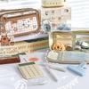 Large Capacity Stationery Bag Zipper Pen Pencil Case Badge Pouch Kawaii Pencil Bag  Student