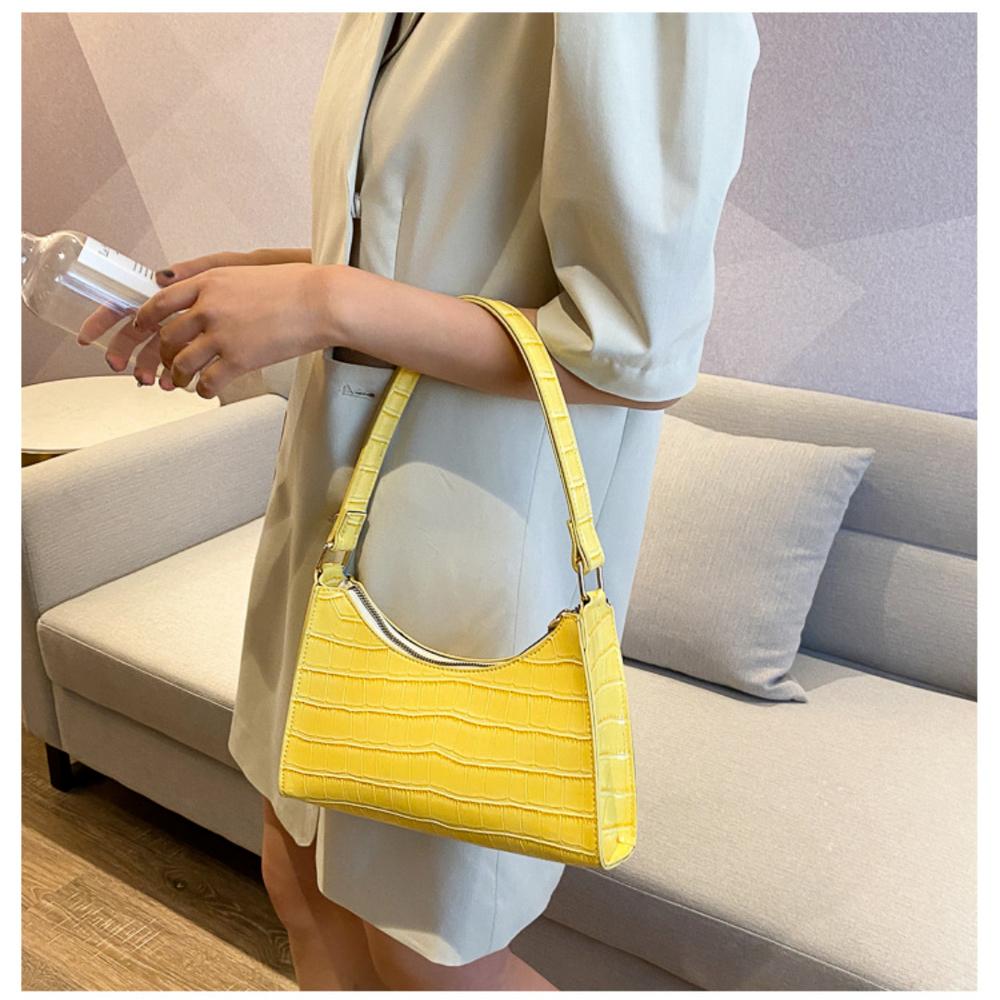 Retro Casual Kadın Tote Omuz Çantaları Kadın Deri Düz Renk Çanta Moda Çanta için