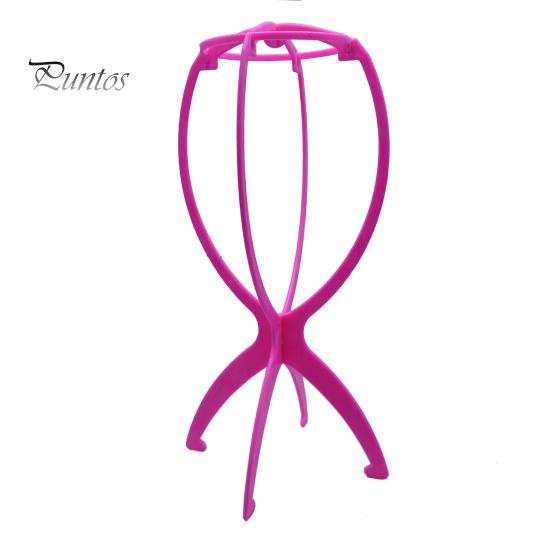 

Пластиковая подставка для парика, складная, простая сборка, портативная, для путешествий, парик, шиньоны, головные уборы, укладка волос, сушка, держатель для дисплея розовый