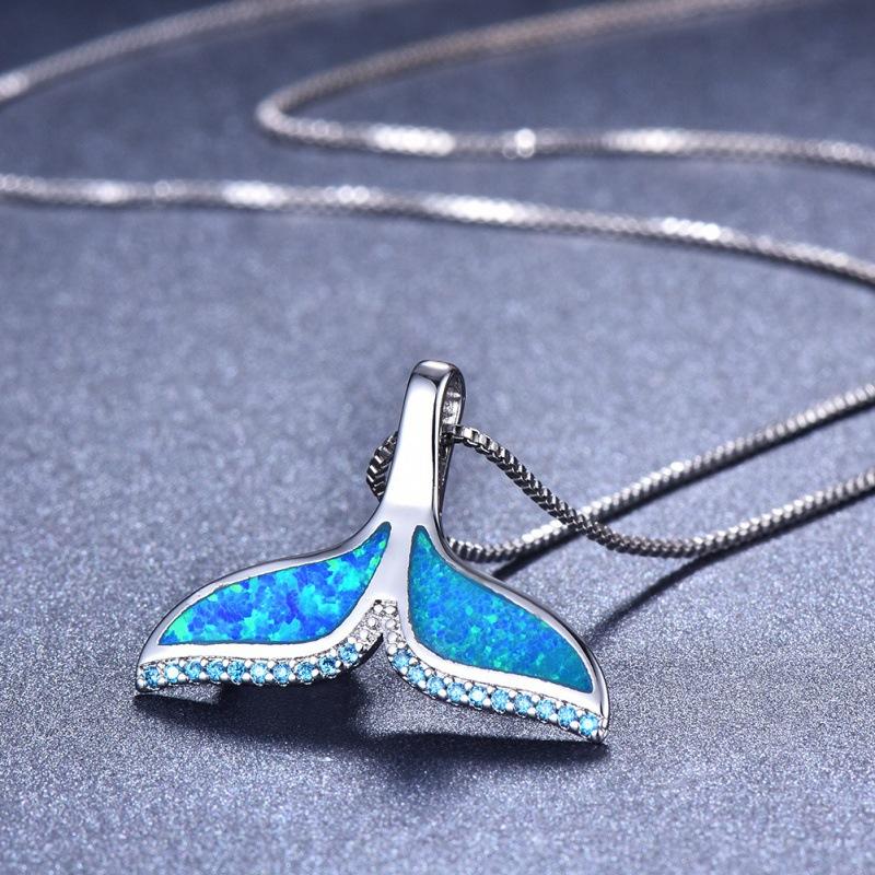 Wish European and American marine life fishtail pendant women's small fresh simple personality collarbone chain