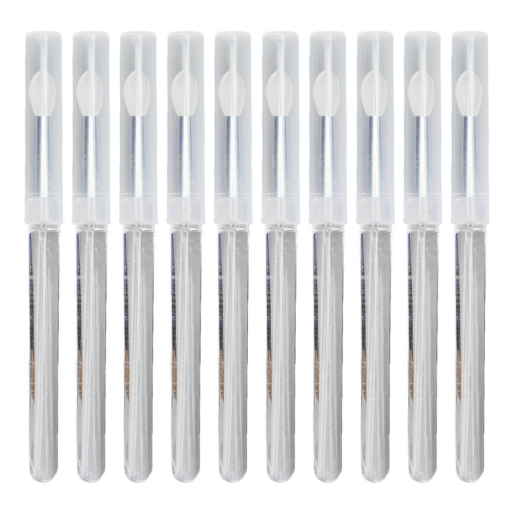 10pcs Uniform Application Effect Reusable Silicone Nail Brush  Also For Lipstick And Eye Makeup Use