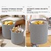 Laundry Basket with Handles Blanket Basket Storage with Houndstooth Foldable Fabric Bedroom Hamper Dirty Clothes Hamper
