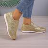 Ladies' Single Shoe Sequins, Rhinestones, Elastic, Casual, Thick Sole, Fish Mouth, in Stock, Comfortable and Versatile