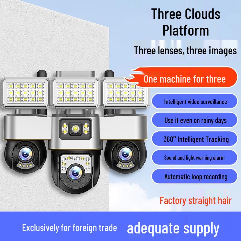 V380 Solar 4G 360° HD Dual Lens Camera with Full-Color Night Vision and Low Power Monitoring