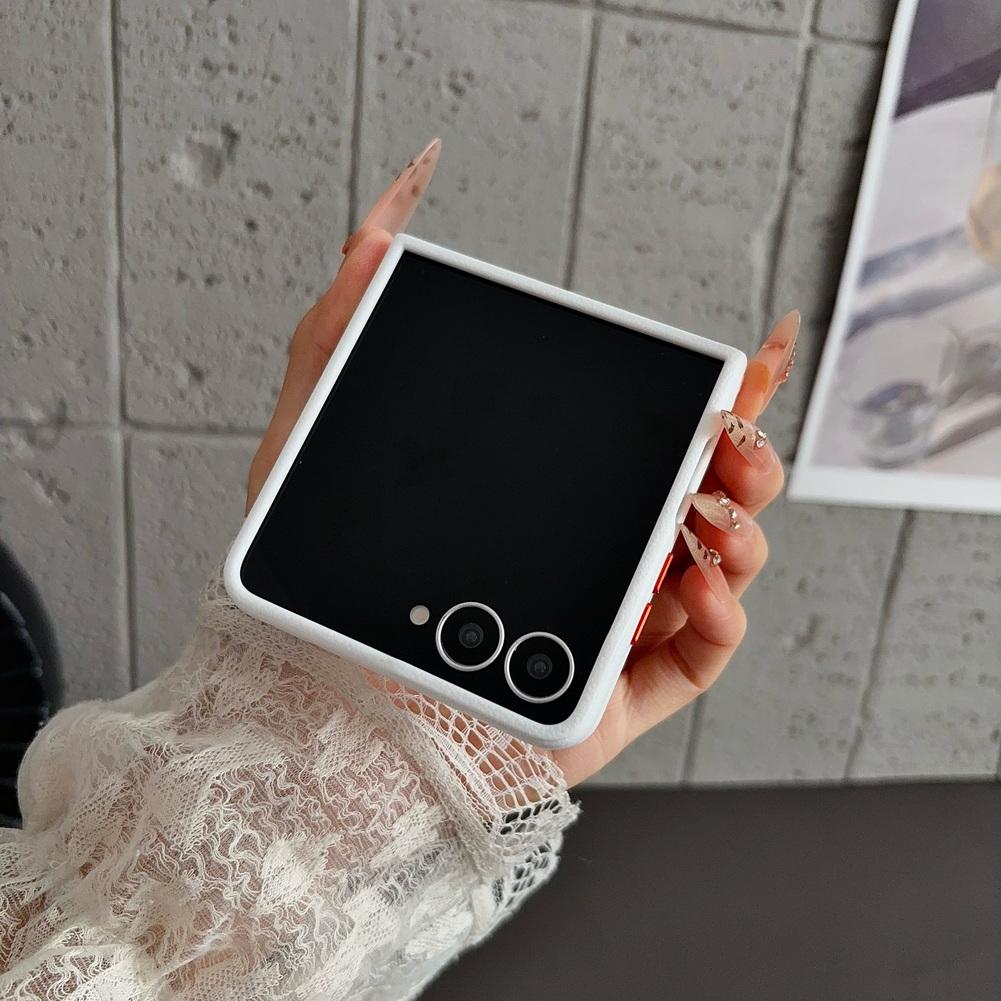 Leather with Built-in Magnetic Ring Phone Case For Samsung Z Flip 8 Flip7 FE Galaxy Z Flip 7 6 5 Slim Protective Cover