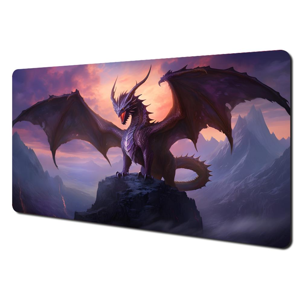 Magische Riesen-Feuerdrachen-Mauspad Schreibtischmatte XXL Gaming-Matte Gamer PC-Zubehör Tastatur-Erweiterungsmatte Gummi Anti-Rutsch