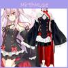 Elegant Seraph Of The End Krul Tepes Vampire Cosplay Costume Dress In Black
