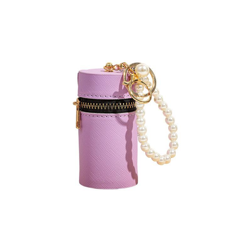 Mini Cross-border PU Bucket Bag: Portable, Stylish Make-up Organizer with DIY Pendant