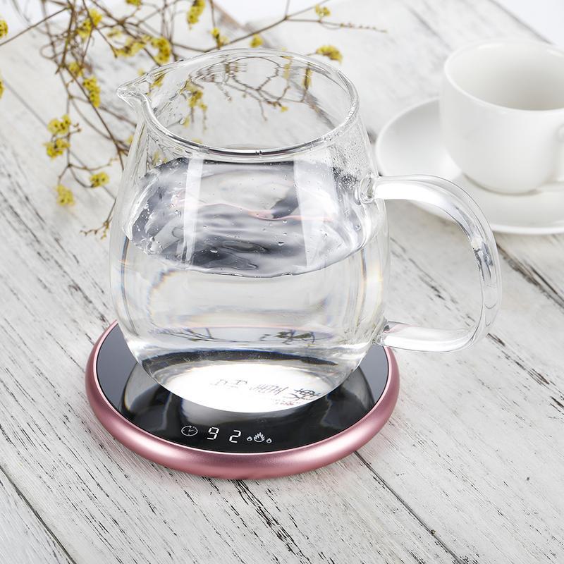 Thermostatic Heating Coaster 18W Electric Heated Drink Warmer Digital Touch Coffee Cup Heater With Timing Button