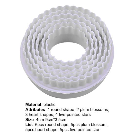 Handy DIY Reusable 4 Styles Easy Operation Plastic Biscuit Cutters for Fondant Pastry Shaping Moulds