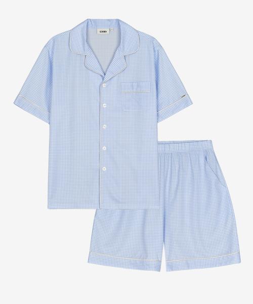 [CEID] 2PACK (Unisex) Classic Claire Short-Sleeve Pajama Setup Set [Shipped from Korea] 100% Authentic