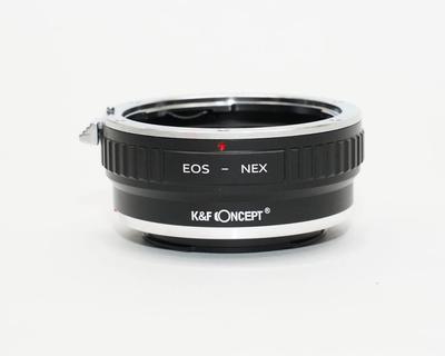 KONCEPT Adaptér Canon EOS EF objektív na NEX E bajonet s handričkou na objektív K&F (EF-S) ef-nex (KFNEX)