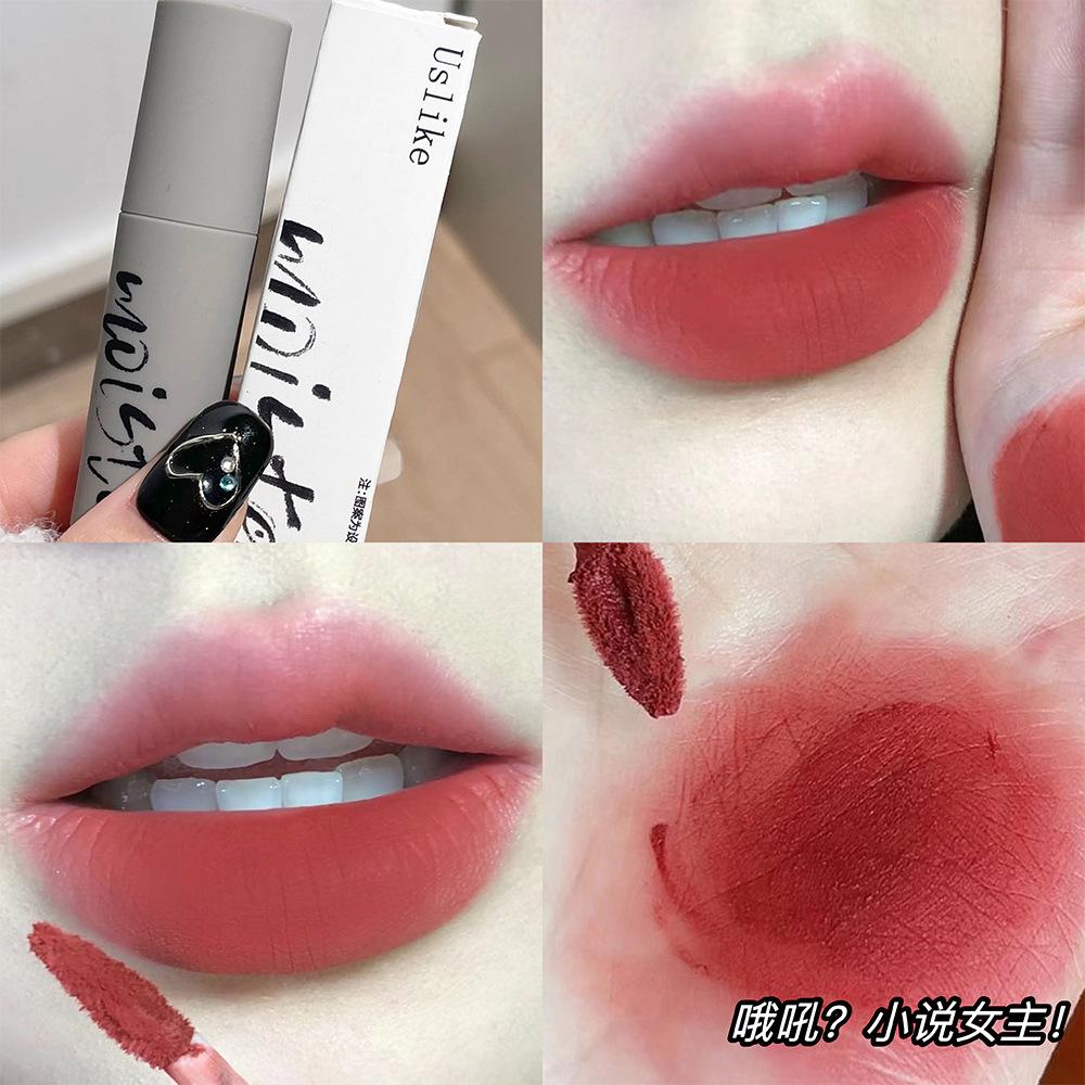 Velvet Matte Lip Glaze Long-Lasting Non-Fade High Pigment Smooth Lipstick for Students Wholesale
