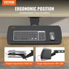 Keyboard Tray under Desk Adjustable Height, Height and Angle Adjustable under Desk Keyboard Tray Slide out, Large 25x9.8 inch Keyboard Holder under