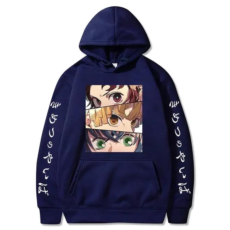 Anime Hoodies Men Autumn Winter Long Sleeve Harajuku Unisex Pullover Fashion Casual Hooded Sweatshirts Tops