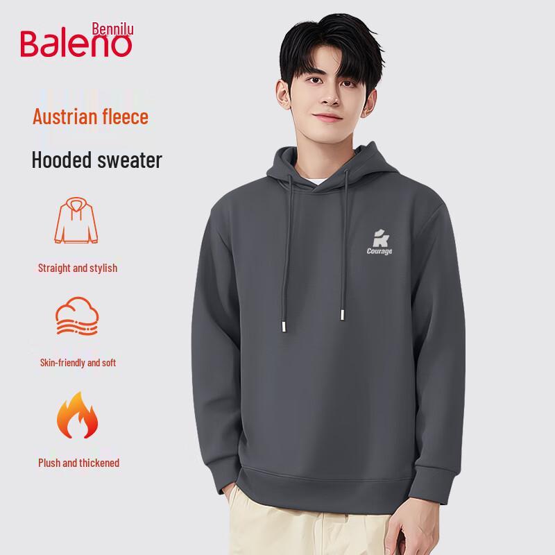 

Baleno Men s Fleece-Lined Hooded Sweatshirt M