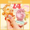 Adorable And Pink Orange Acrylic Cream Bear Globe Keychain Cute Accessory Cartoon