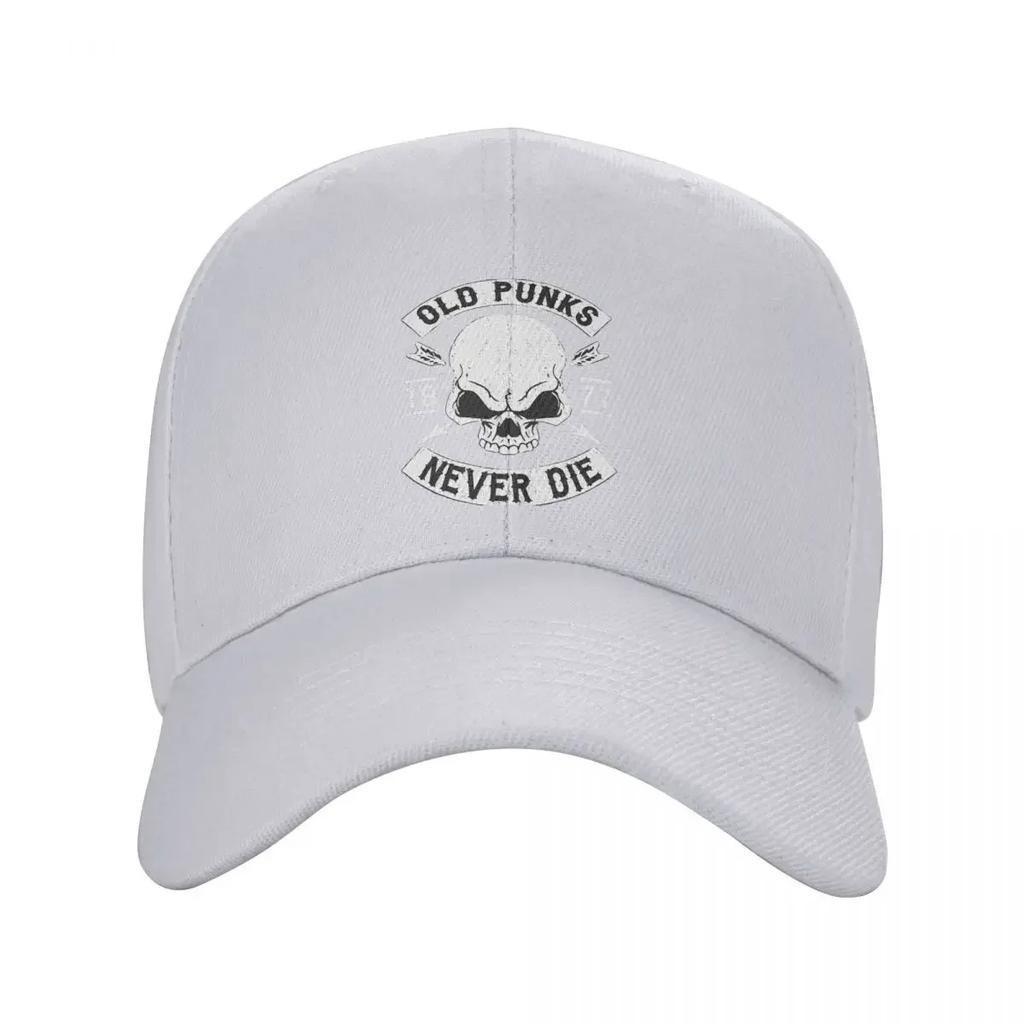 Pure Color Dad Hats Punk Rock Punk Womens Hat Sun Visor Baseball Caps Old Punks Never Die Peaked Cap