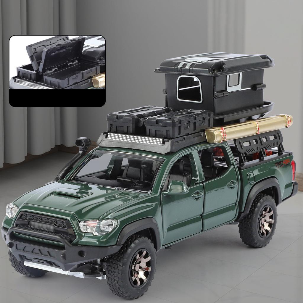 1/32 Toyota Tacoma Picku Wagon Alloy Model Car Toy Diecasts Metal Casting Sound and Light Car Toys for Children Vehicle