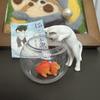 Cat Watching Goldfish Calico Blue Cow White Cat Catching Fish Desktop Mini Statue Decor Action Figure Model Toys