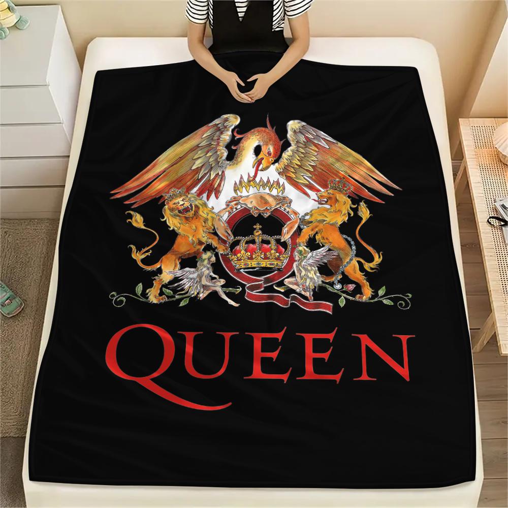 

1PC Queen Freddie Mercury Print Flannel Blanket, High quality All Seasons, Home Decor, Warmth and Comfort, Perfect for Christmas Gifts 80cm x 120cm