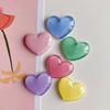6pcs Glittering Colored Heart Shape Fridge Magnets Photo Wall Message Board Magnetic Stickers for Home Office Decoration