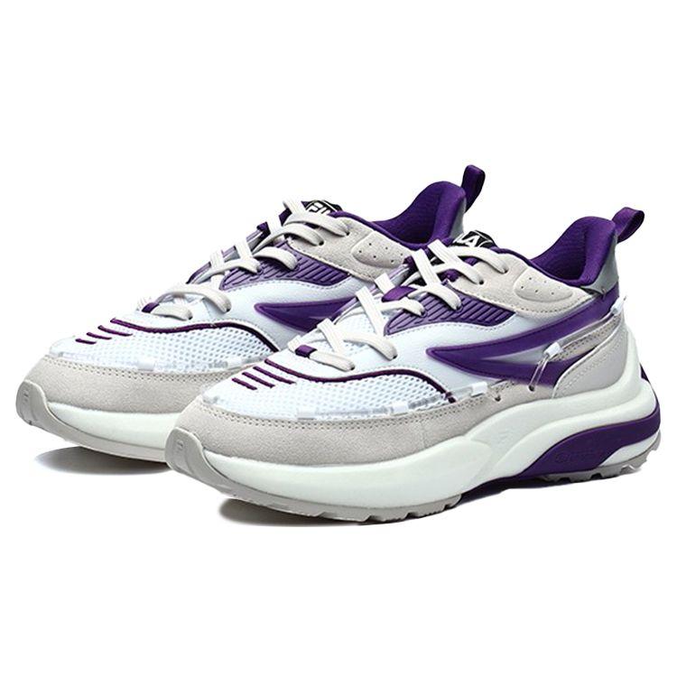 FILA Fusion Fabric Synthetic Leather TPU Suede Sports Low-Top Lifestyle Shoes Women sneakers Purple T12W135210FWD