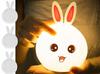 Children's night lamp rabbit LED for bedroom USB multicolor Silicone