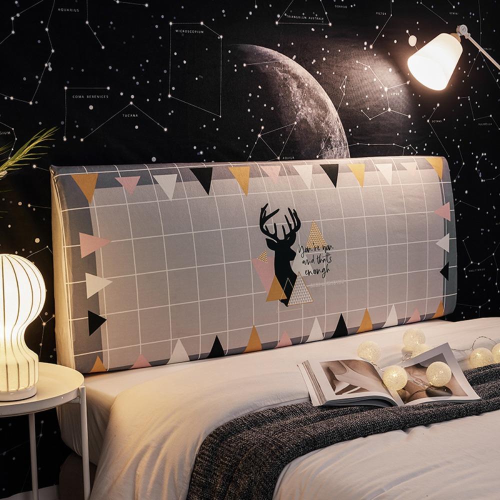 Nordic Nantong Bedside Cover Bedroom Bedside Backrest Cover Elastic Dustproof Soft Bag Fabric Protective Cover