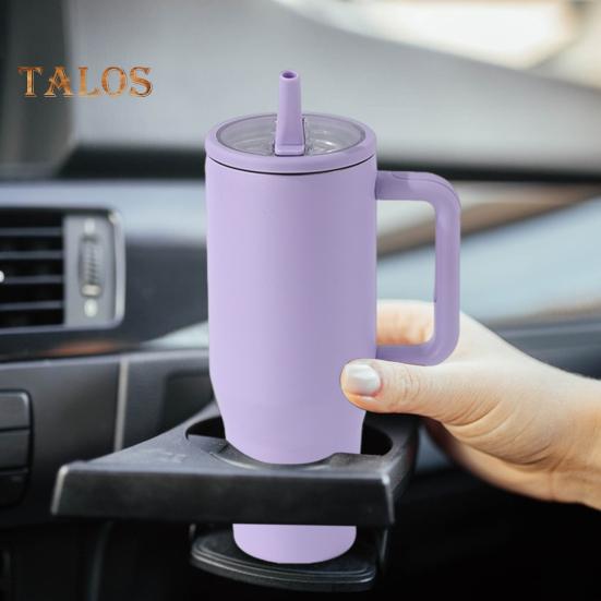 40 Oz Thermal Cup Stainless Steel Tumbler with Flip Straw Leakproof Insulated Travel Mug with Handle for Home Office Car
