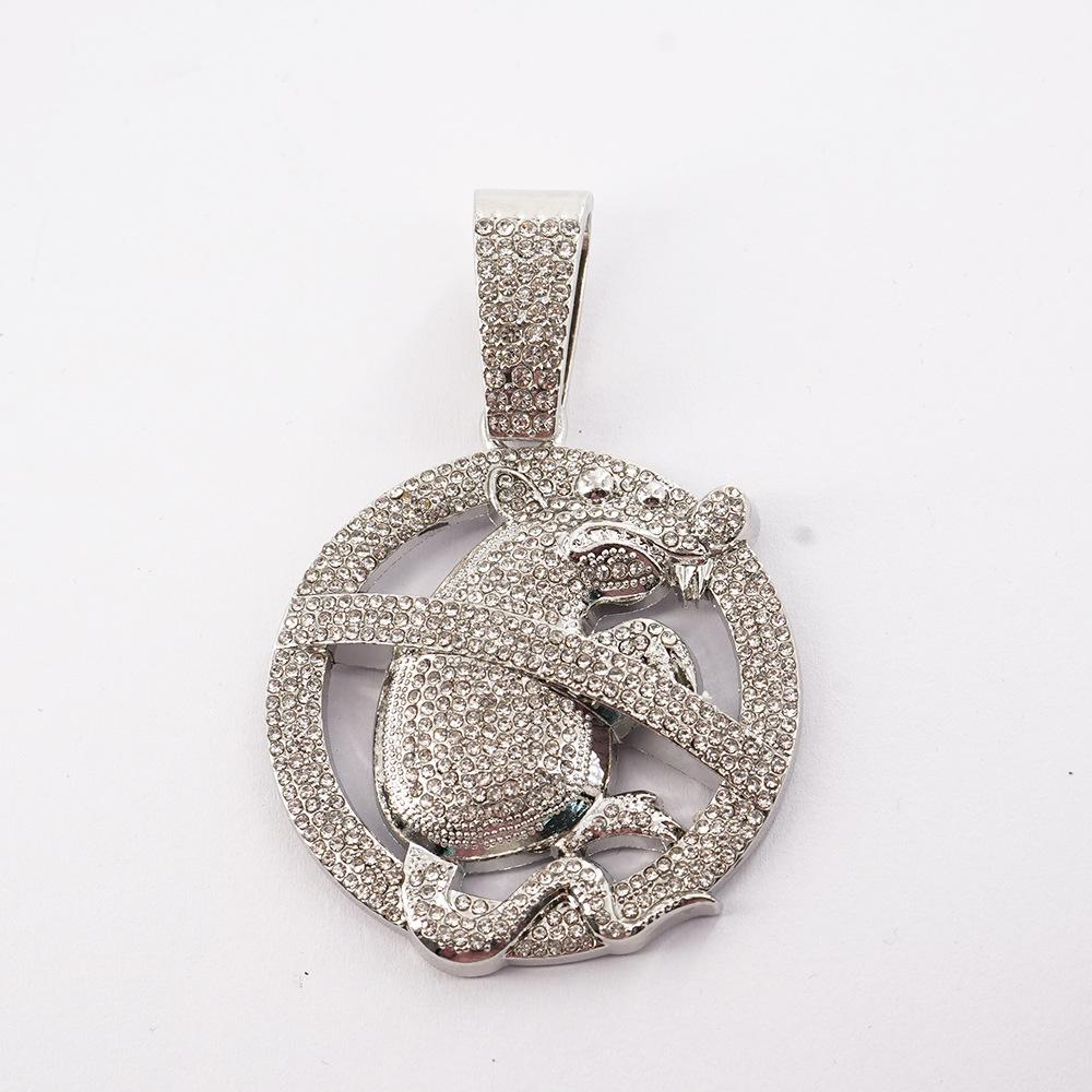 New Hot Selling Unique Mouse Pendant Necklace for Both Men and Women, High-end Fashion Hip-hop Jewelry