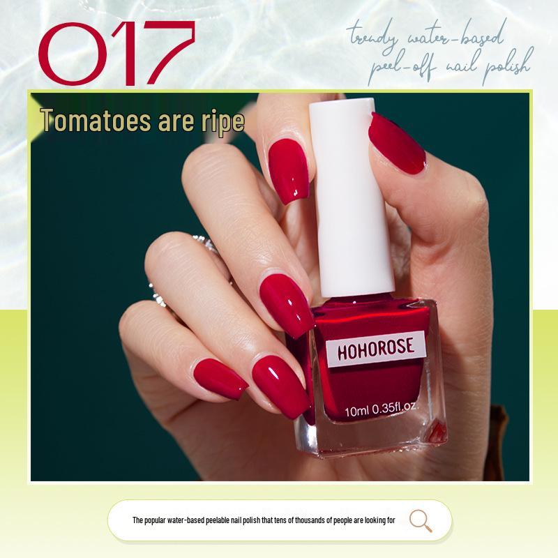 HOHOROSE Quick-Dry Water-Based, Peelable Nail Polish, 10ml, Perfect for Students