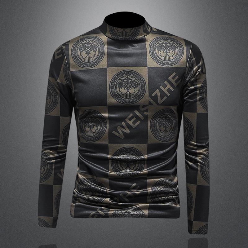 Men s Fall Plaid Print Round Neck Hoodie - Stylish  & Versatile Casual Top XXL