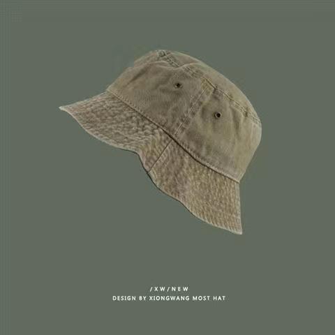 Retro Washed Fisherman Hat for Couples, Fashionable Vintage Basin Hat, Breathable Solid Color Thin Design, Spring and Summer