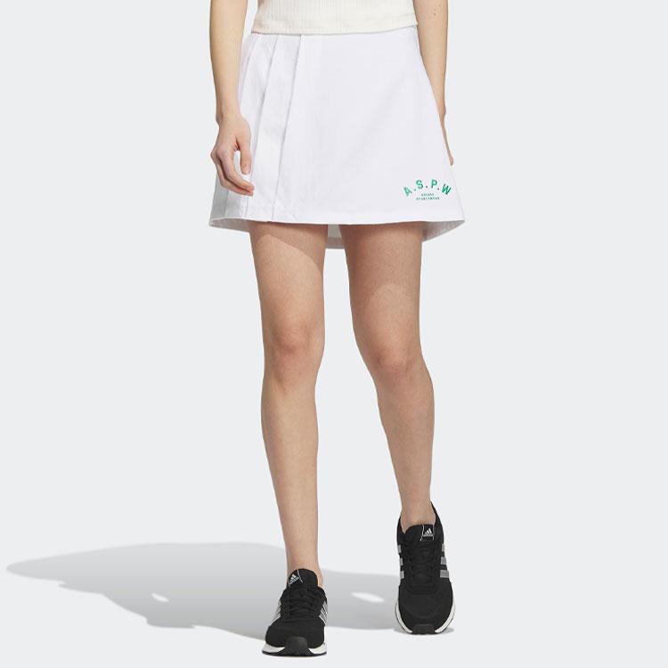 Adidas Verbiage Skort With Elastic Waist And Side Pleats Women Bottoms Light-Pink Blue IP3945