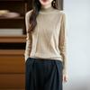 2025 Women's 100% Pure Wool High-Collar Loose Knit Sweater for Autumn/Winter