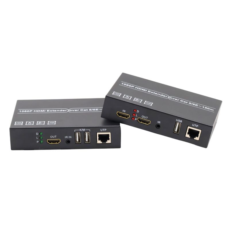 1080P HDMI KVM Extender Support IR HDMI Loopout Many-to-many Via Switches