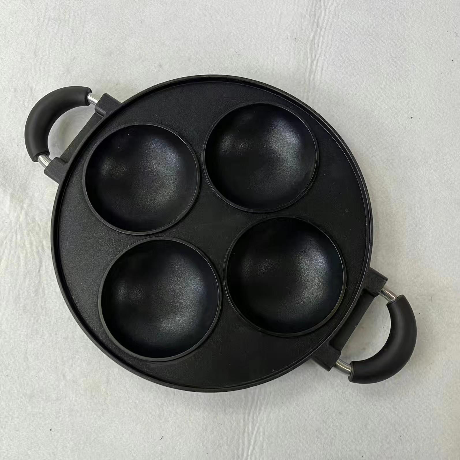 

Non-stick Donut Cake Pan with Lid - 7/12 Holes, Hot Selling Die-cast Baking Mold 4 holes spherical чёрный