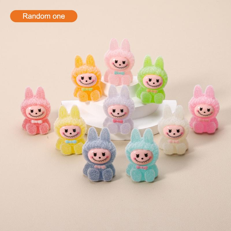 

Аксессуары для самостоятельного изготовления, мультяшные, милые, 3D, смоляные, маленький медведь Лилит Лабубу, миниатюры, украшения, поделки, кавайные фигурки, украшения, подарки