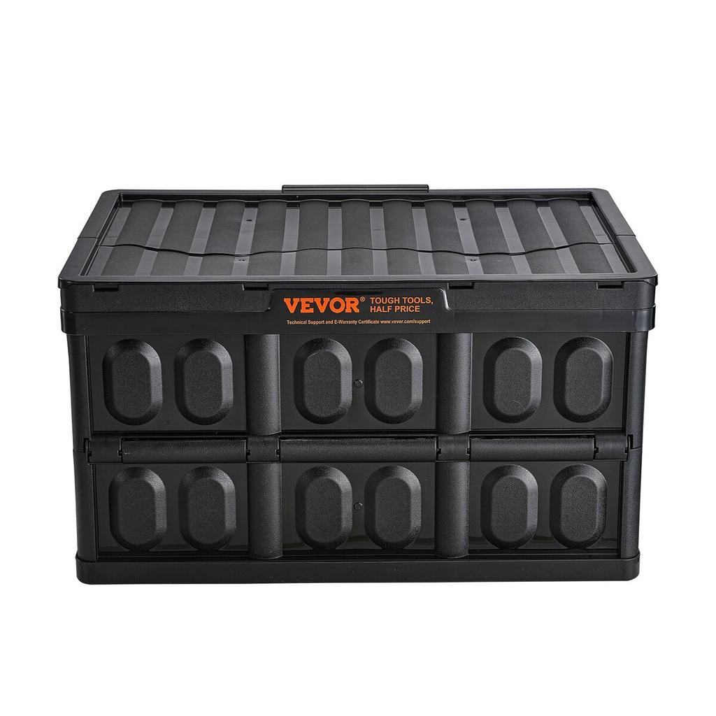 Faltbare Aufbewahrungsboxen mit Deckel, 45L 3er-Pack, Faltbare stapelbare Kunststoff-Transportkisten mit Griffen, Große strapazierfähige Behälter für Kleidung, Spielzeug,