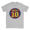 Mens Football Messis T Shirts  Pure Cotton Clothes Casual Short Sleeve Round Collar Tees 4XL 5XL 6XL TShirt