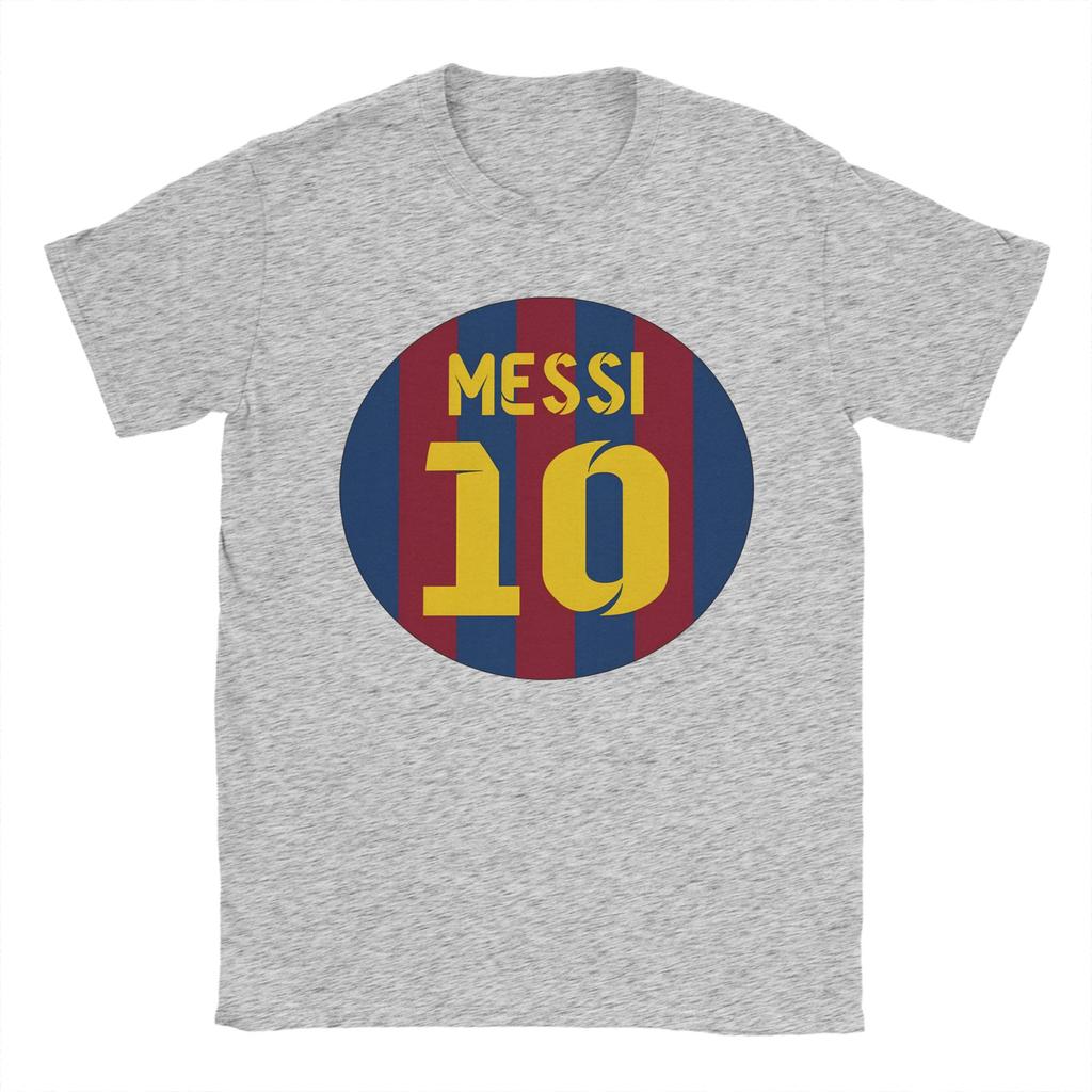 Mens Football Messis T Shirts  Pure Cotton Clothes Casual Short Sleeve Round Collar Tees 4XL 5XL 6XL TShirt