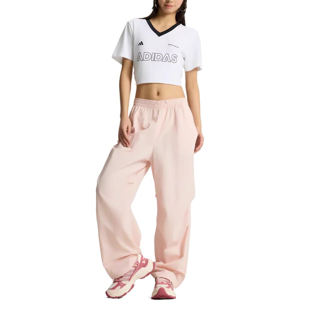 Adidas Comfortable V-Neck Short Sleeve T-Shirt Women Tops KX4878