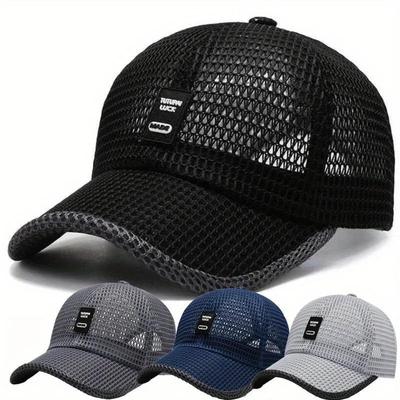 Summer Mesh Baseball Cap for Men Adjustable Breathable Caps Quick Dry Running Hat Baseball Cap for Men Women Outdoor Sports