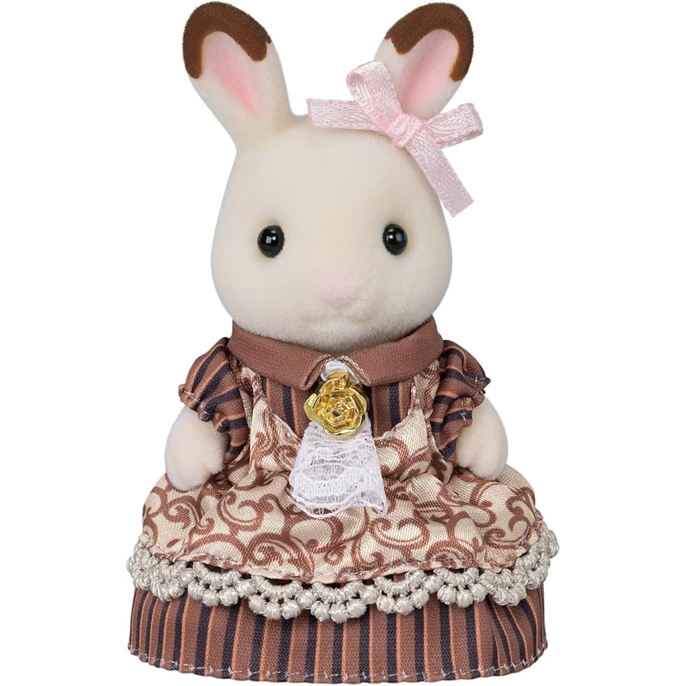 Sylvanian Families Chocolate Rabbit Family Anniversary Set Dollhouse Toy for Ages 3 and Up