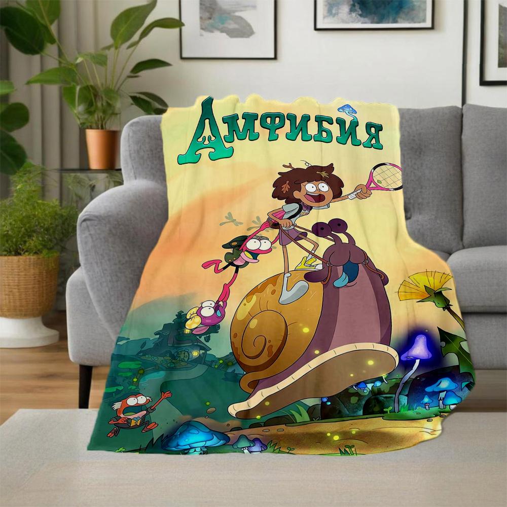 1pc, Disney Amphibia Anne Boonchuy and Friends Blanket, Soft Warm Throw Blanket for Friend, Outdoor Blankets, Living Room, Travel