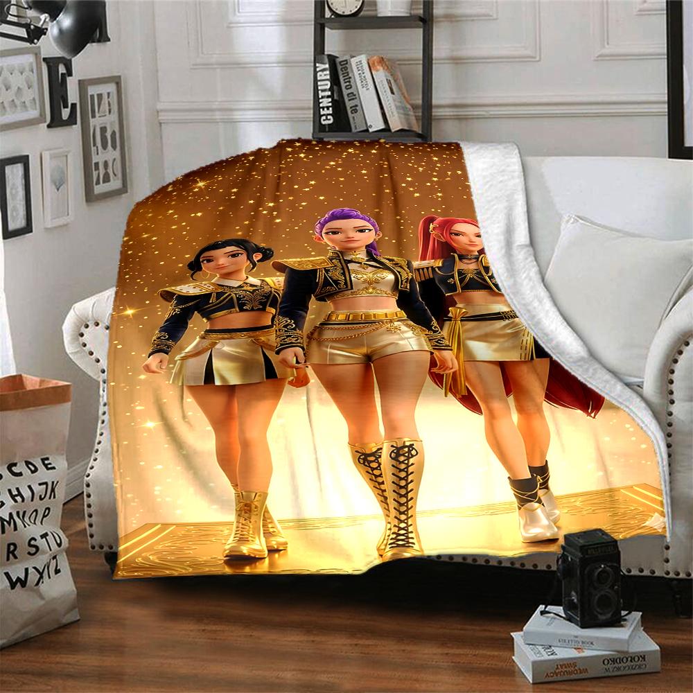 Golden Glamour Sisters Blanket Soft Throw Blanket For Home Bedroom Bed Sofa Travel Office Solid Christmas Blanket