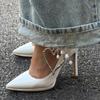 Creative Beaded Heart Shaped Tassel Metal Brooches Adjusting The Pant Legs Belt Safety Pin Versatile Clothing