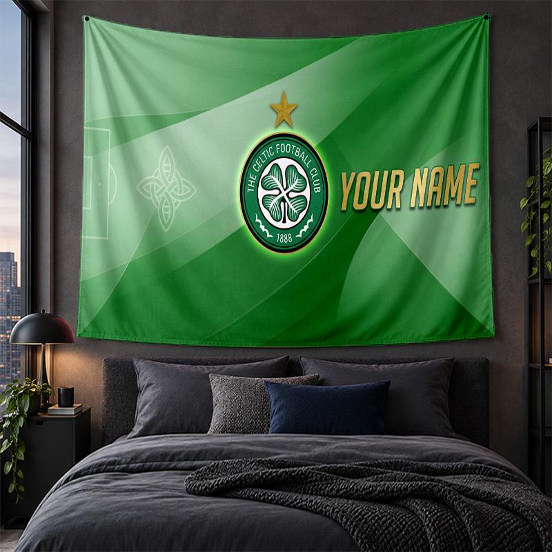 Personalized Tapestry Wall Hanging Celtic FC Pattern Art Background Cloth